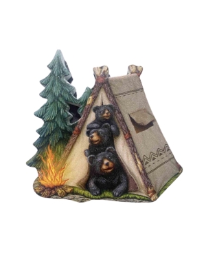 Wholesale Custom Black Bear Tent Fridge Magnet - Yixinlong